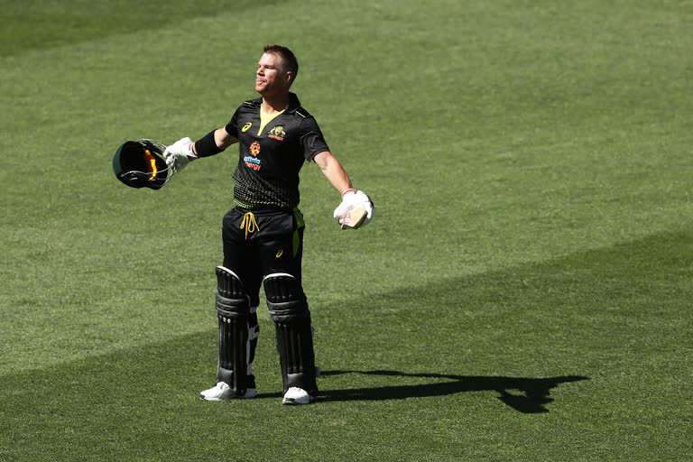 Warner's maiden ton