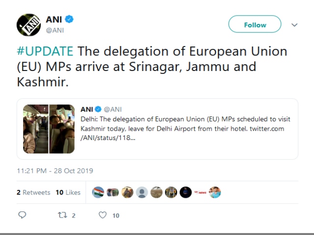 European Union MPs, Kashmir, article 370