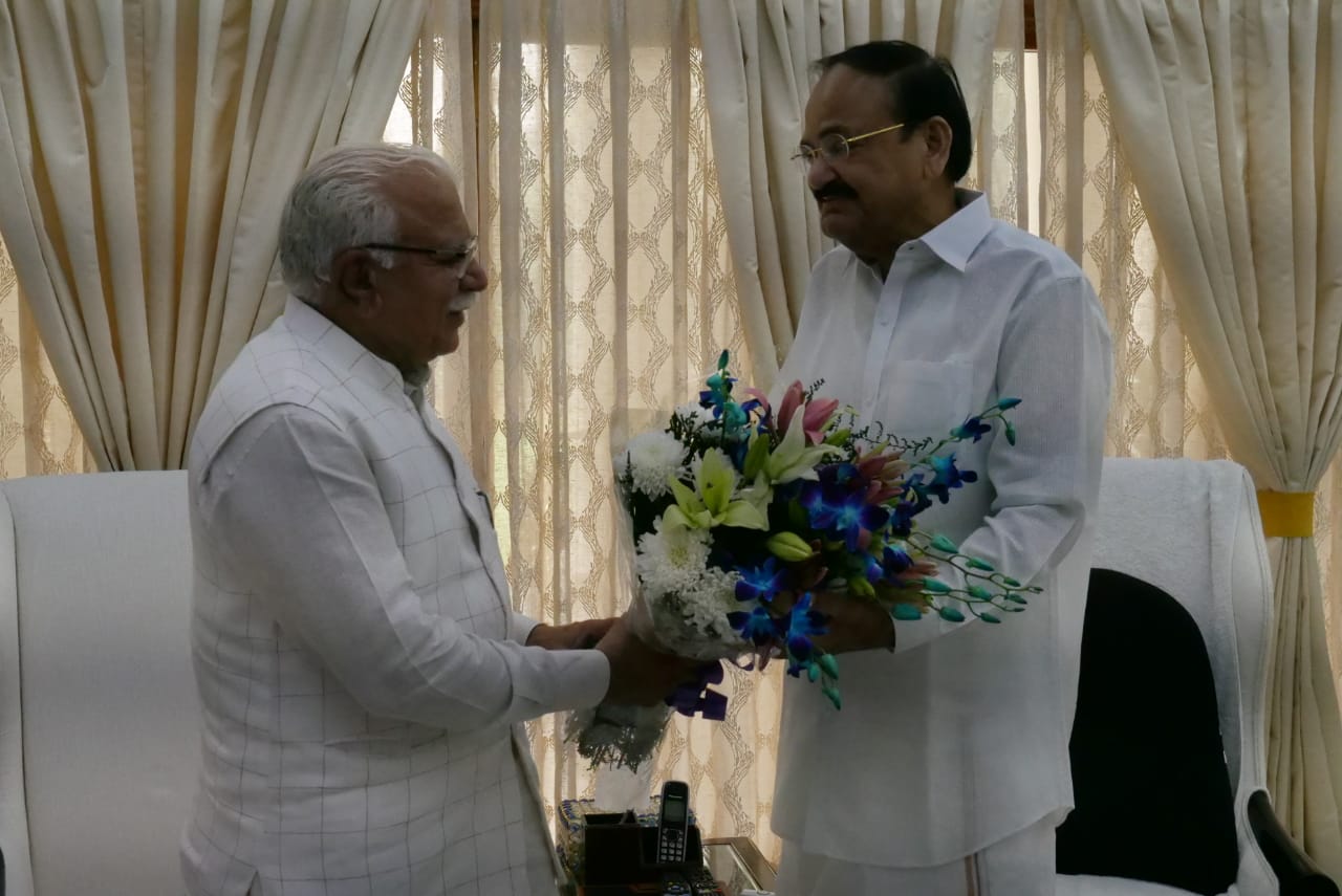 CM Khattar met Vice President Venkaiah Naidu