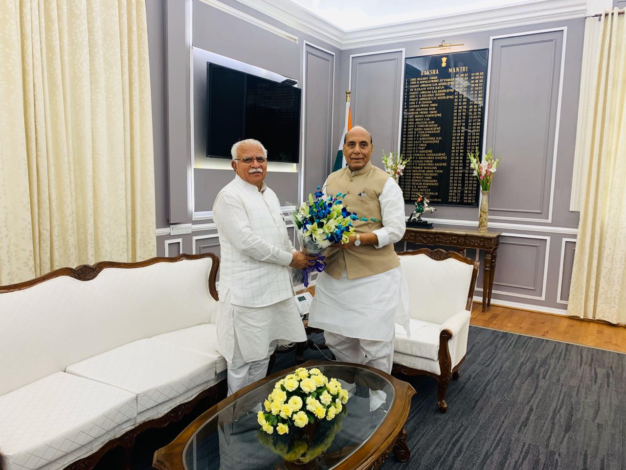 CM Khattar met Vice President Venkaiah Naidu