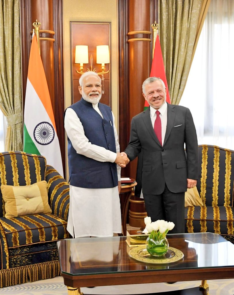 Prime Minister Narendra Modi meets King Abdullah II