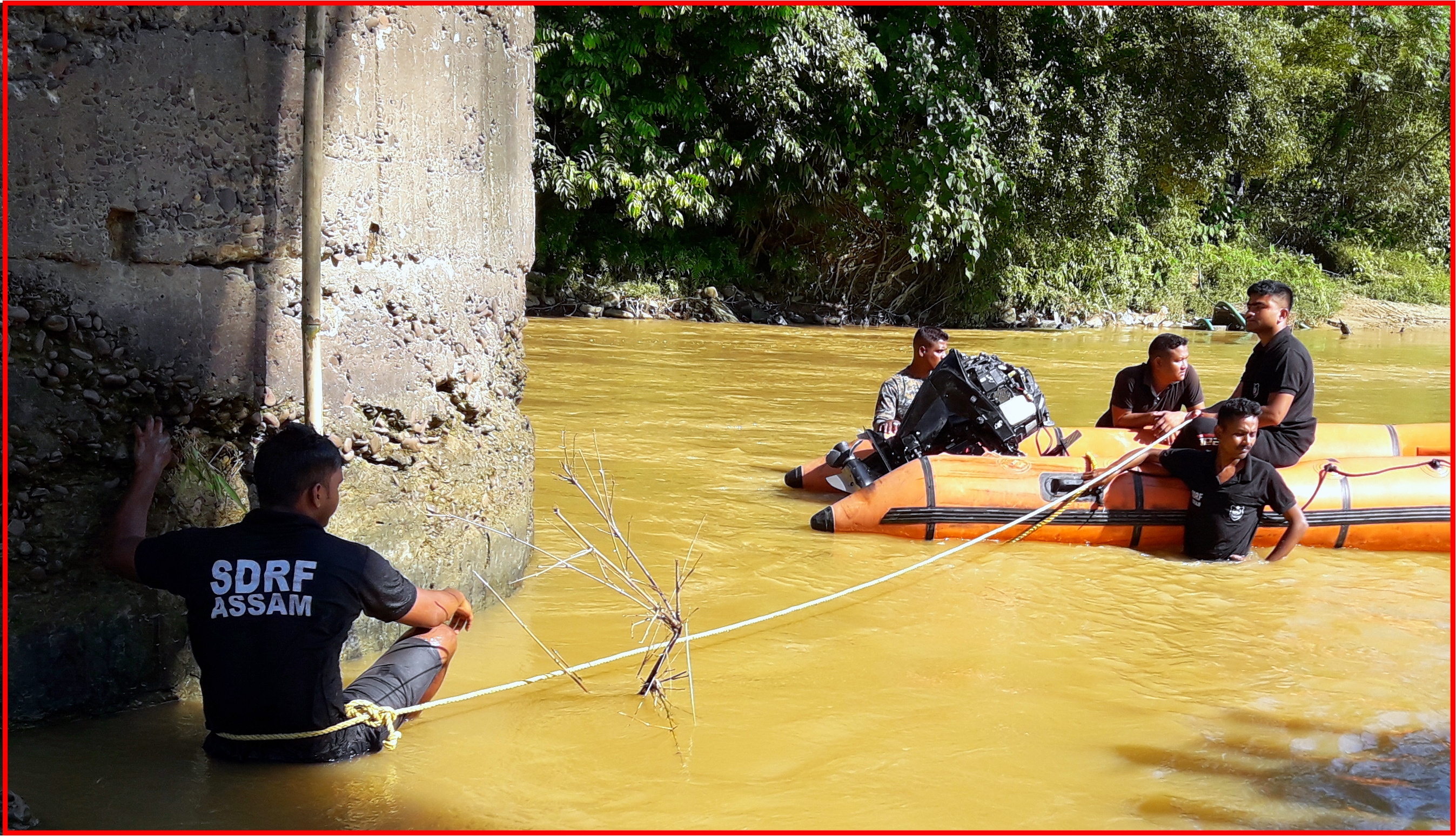 JORHAT SDRF RESCUE OPERATION IN BHUGDOI RIVER  ASSAM