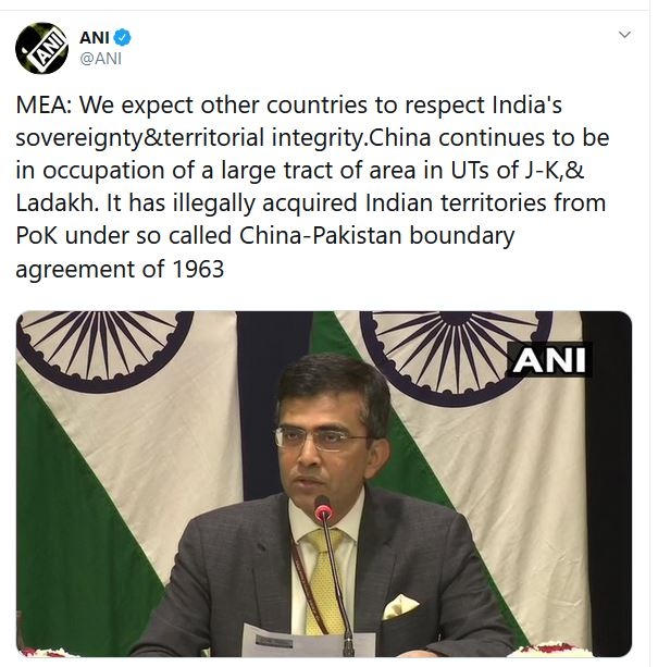 india-responds-strongly-to-china-comment-on-jammu-kashmir-and-ladakh