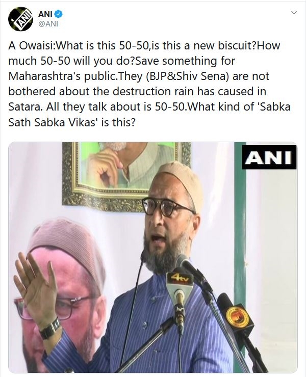 Asaduddin owaisi targets shiv sena