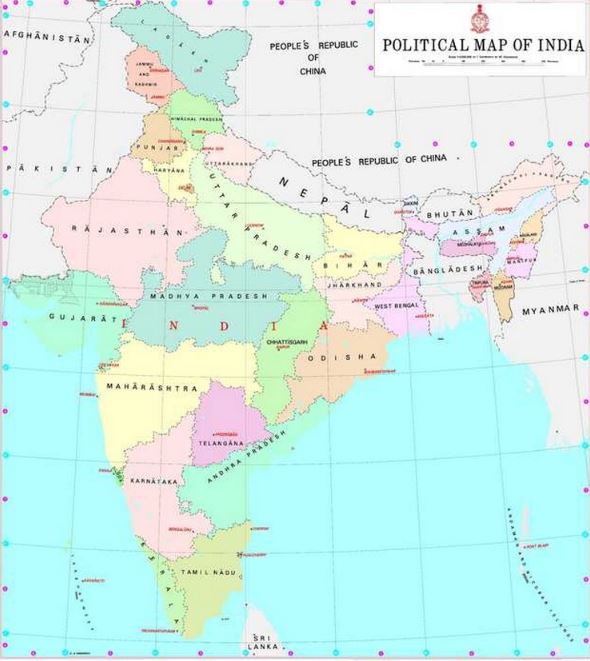 new map of India