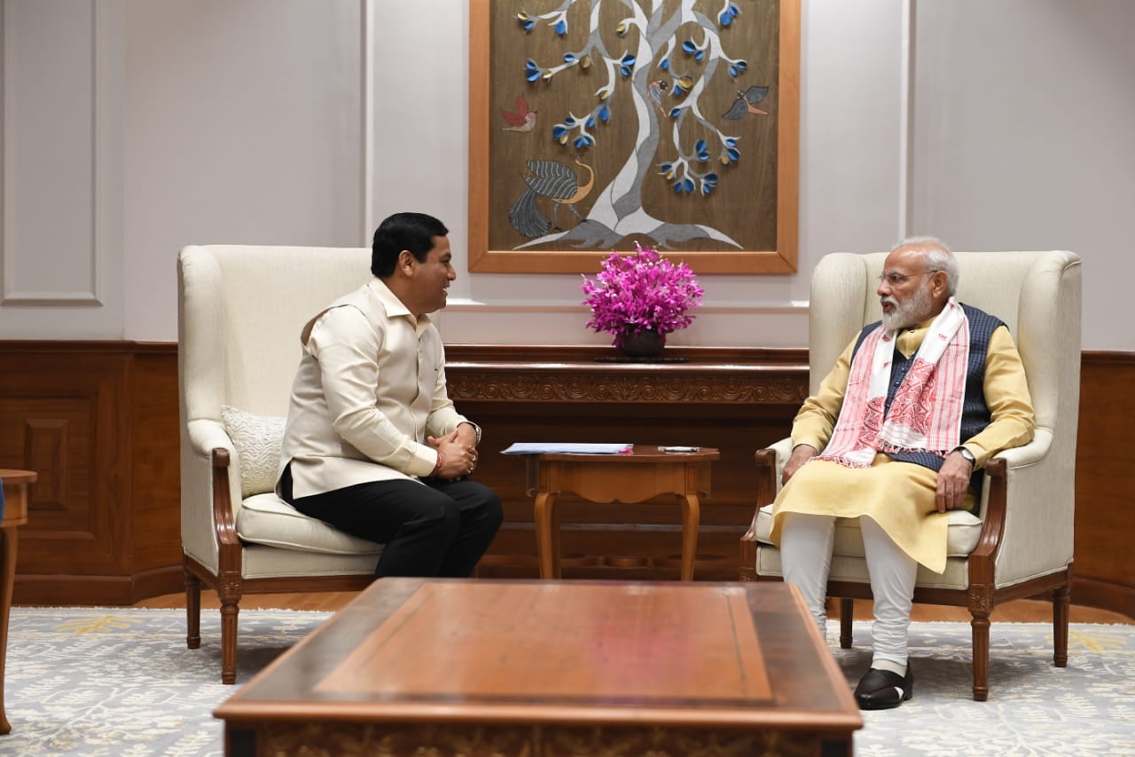 assam cm meets PM and HMETV BHARAT