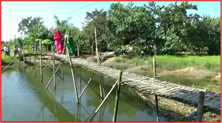 28 Bamboo Bridge in a road of  Assam, Jonai, Dhemaji