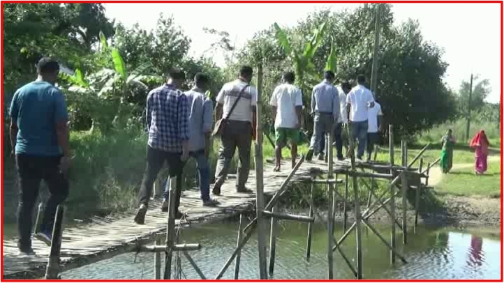 28 Bamboo Bridge in a road of  Assam, Jonai, Dhemaji