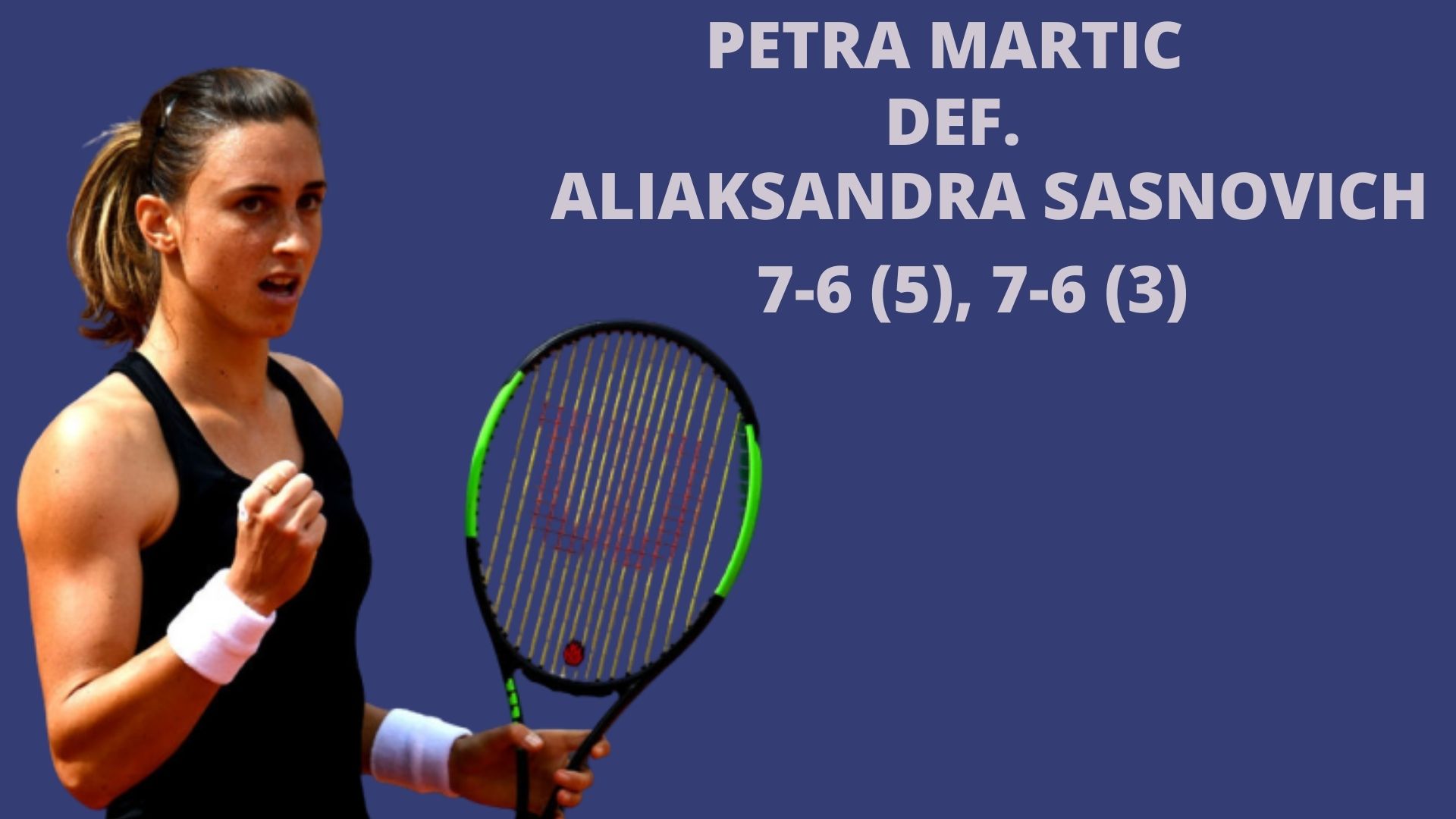 Top-seeded Petra Martic reaches Palermo Open semis