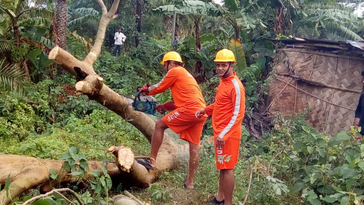 NDRF clears roads in 24 Parganas.