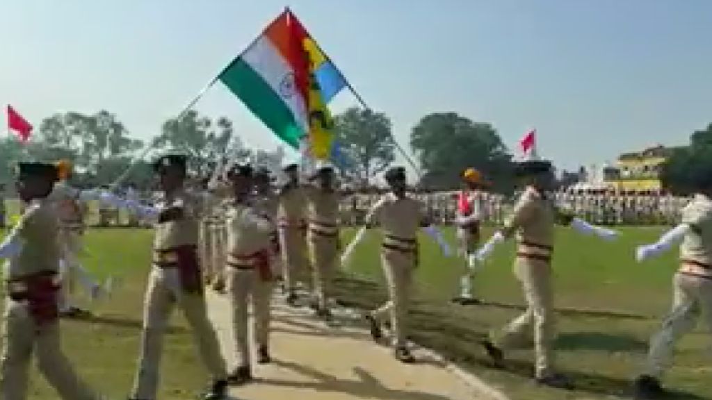 trainee policemen parade in bhagalpur