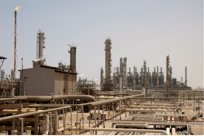 Aramco's oil facility in Jubeil, about 600 kilometers (370 miles) from Riyadh, Saudi Arabia.