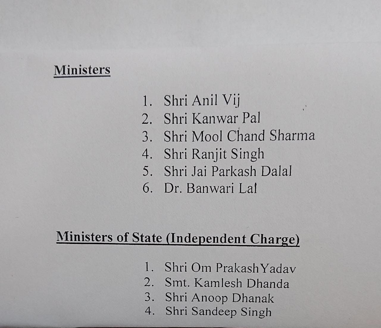 Haryana CM Khattar expands cabinet