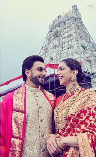 Deepika Padukone And Ranveer Singh's Anniversary Temple Run Begins At Tirumala Tirupati  രണ്‍വീര്‍ സിങ്-ദീപിക ക്ഷേത്ര സന്ദര്‍ശനം  രണ്‍വീര്‍-ദീപിക ലേറ്റസ്റ്റ് ന്യൂസ്  രണ്‍വീര്‍-ദീപിക തിരുമല തിരുപ്പതി സന്ദര്‍ശനം  ആന്ധ്രാപ്രദേശ് തിരുമല തിരുപ്പതി ക്ഷേത്രം  Deepika Padukone And Ranveer Singh  Deepika Padukone And Ranveer Singh's Anniversary  Tirumala Tirupati temple  Deepika Padukone latest news  Ranveer Singh latest news  Deepika Padukone And Ranveer Singh wedding anniversary