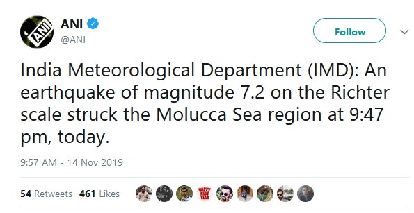 earthquake in Nicobar Islands