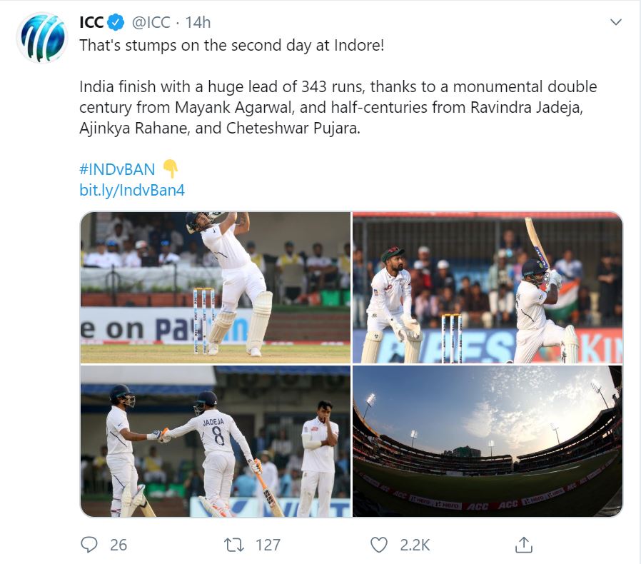 ICC, ICC tweets