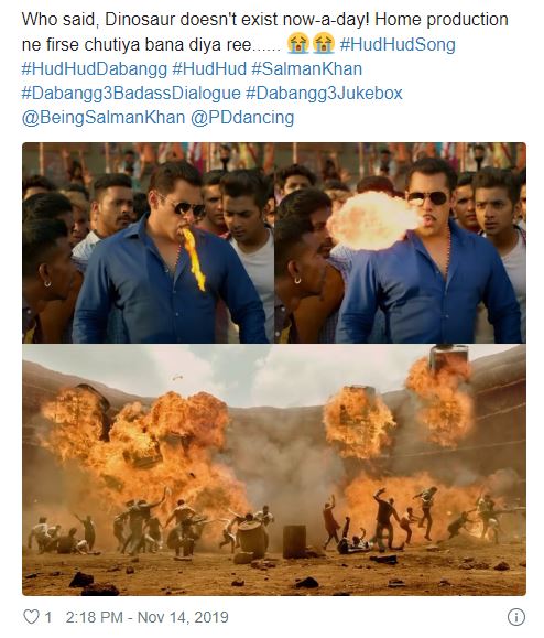 Salman gets trolled for spitting fire from mouth