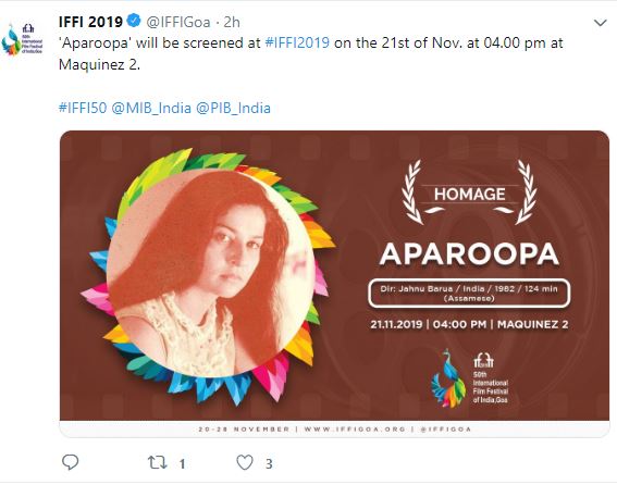 assamese film aparoopa at IFFI