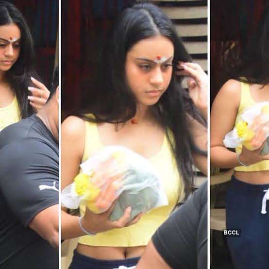 ajay devgn daughter trolled to wear crop top in temple