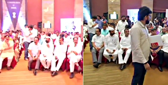 Shiv Sena-NCP-Congress MLAs assemble at Hotel Grand Hyatt.