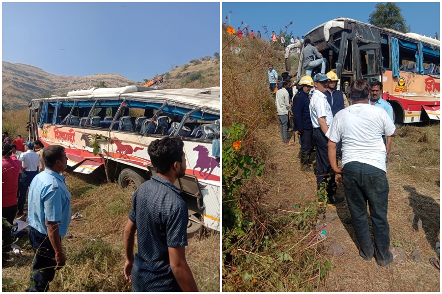 Shivshahi bus collapse in Katraj Ghat