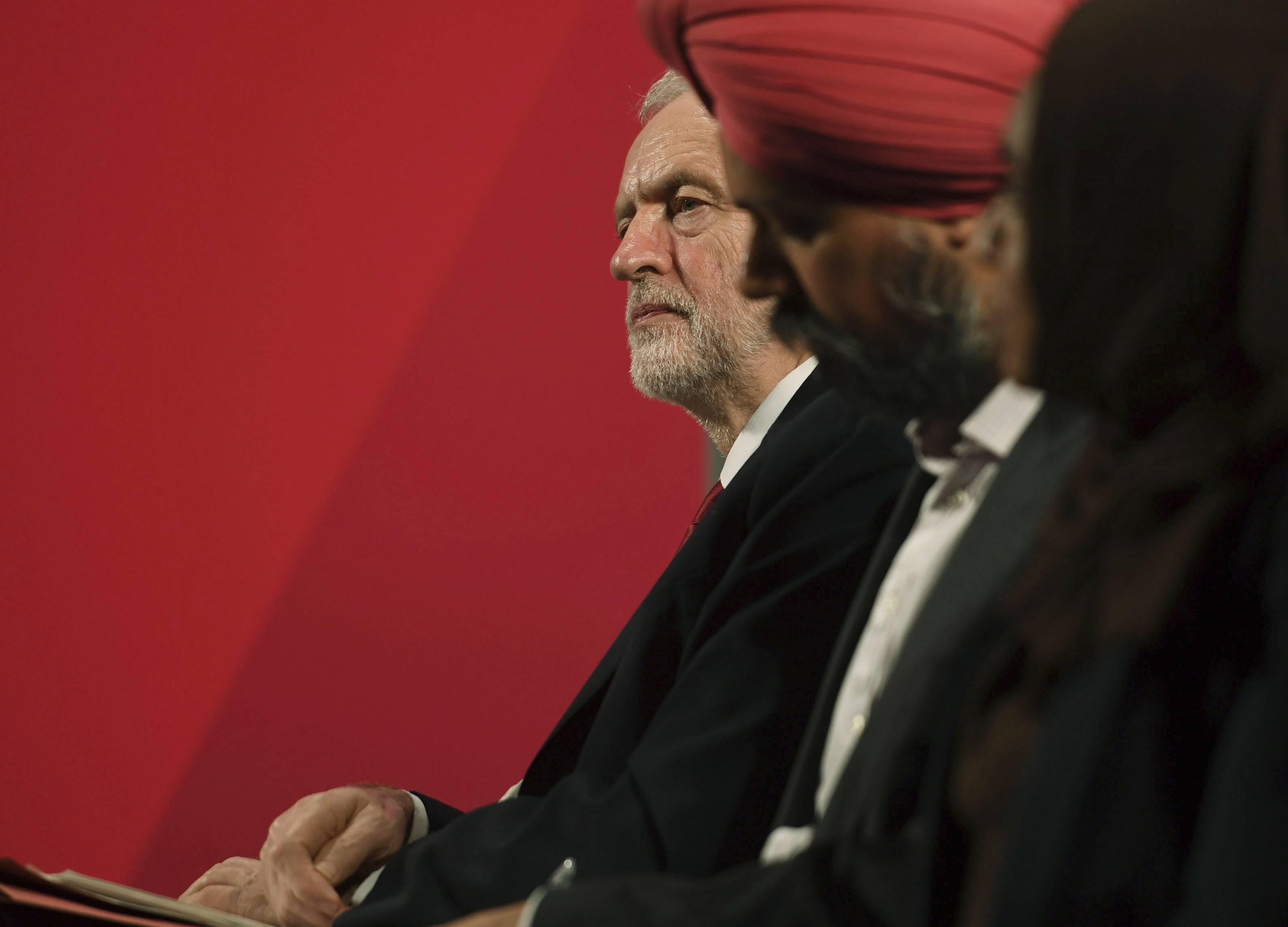 Britain's main opposition Labour Party leader Jeremy Corbyn speaks at the launch of the Labour Party race and faith manifesto in London, on Tuesday.