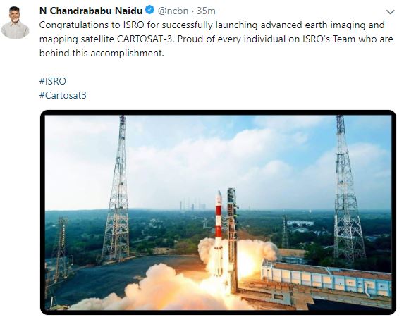 cm jagan and chandrababu wishes to isro scientists for success of pslv c-47