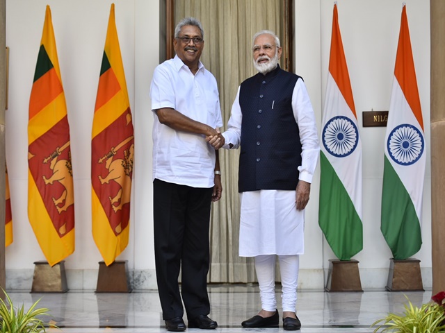 Newly sworn in Srilankan President held official bilateral talks today with Prime Minister Narendra Modi in Delhi