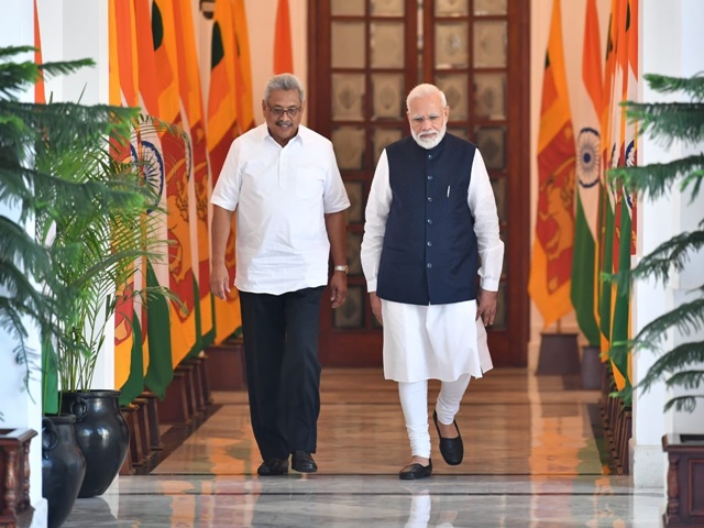 Newly sworn in Srilankan President held official bilateral talks today with Prime Minister Narendra Modi in Delhi