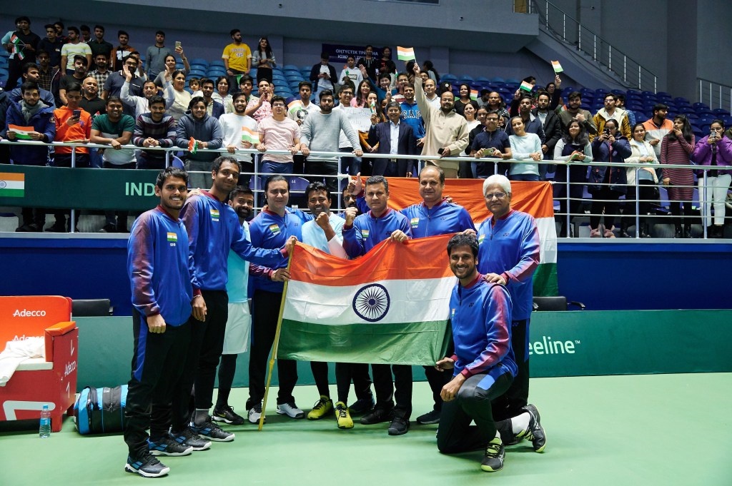 india lead into 4-0 against pakistan in davis cup qualifiers in nur sultan(kazakhstan)