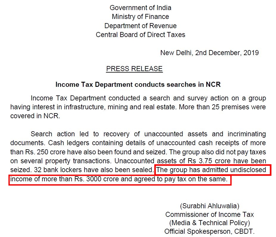 income tax raid at NCR-based real estate group etv bharat