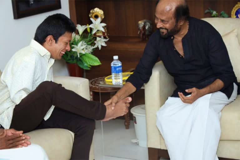 Rajini footwear for a special talent