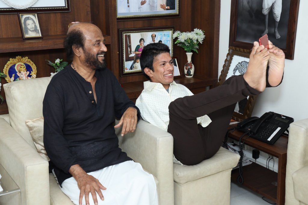 Rajini footwear for a special talent