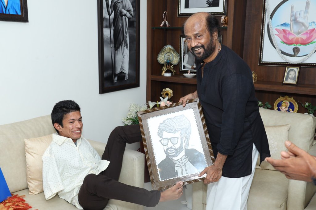 Rajini footwear for a special talent