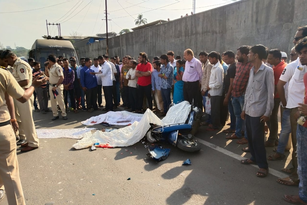 severe accident in thane