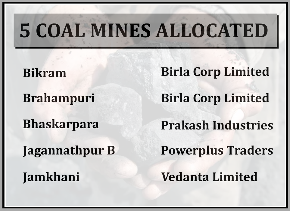 Allocation of 5 coal blocks