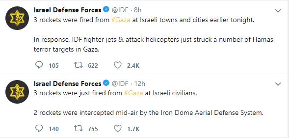 Israeli air strikes on Hamas bases