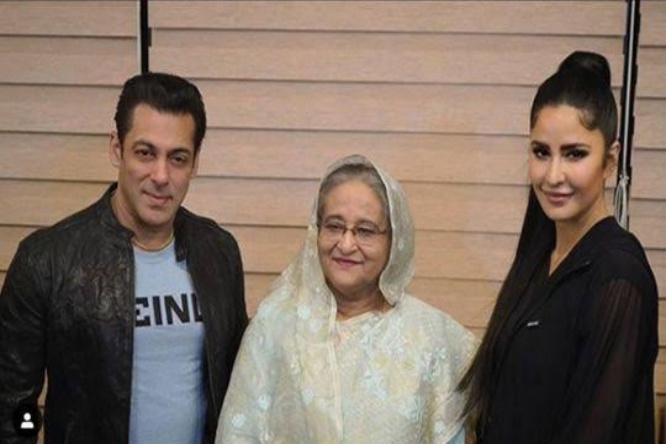bollywood star pair Salman Khan, Katrina Kaif meet Bangladesh PM Sheikh Hasina
