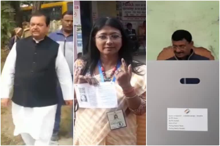 Various leaders cast their votes