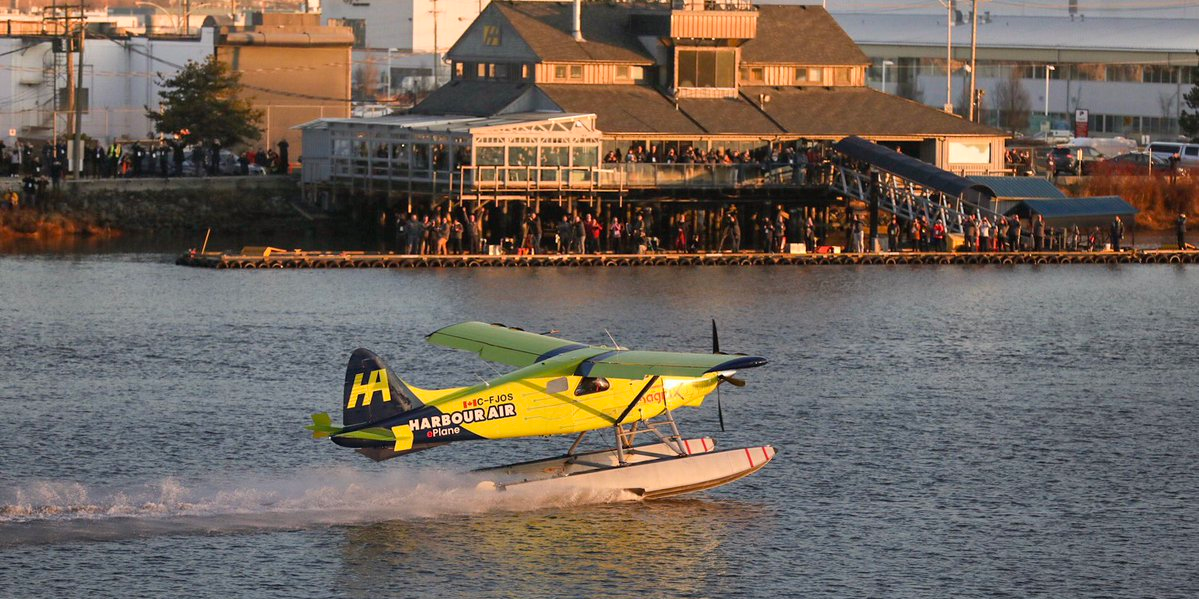 Harbour Air Seaplanes making history by flying world's first ever fully-electric commercial aircraft, on Tuesday.