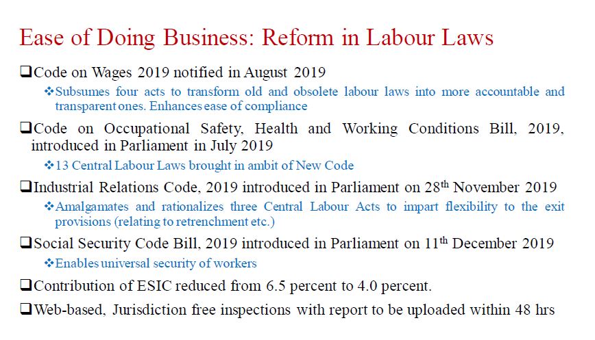 Reform in labour laws