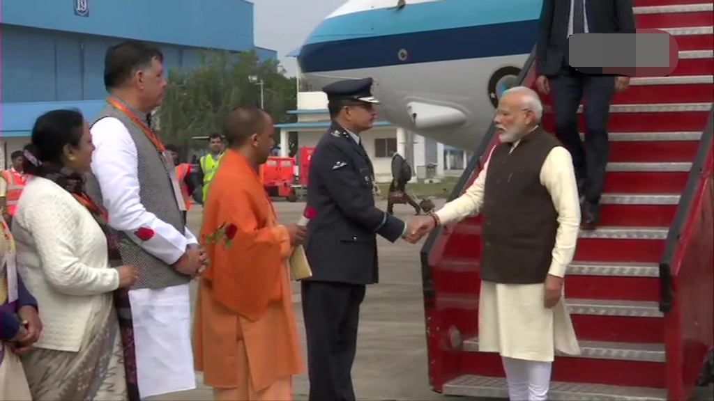 PM Modi arrives in Kanpur to review Namami Gange project