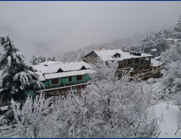 snow fall in himalayas uttharakhand and himachalpradesh