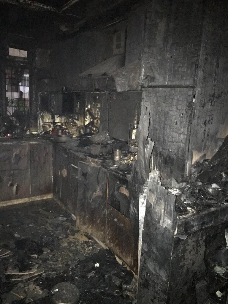 A major fire broke out in a house in Northwest Delhi's Shalimar Bagh area