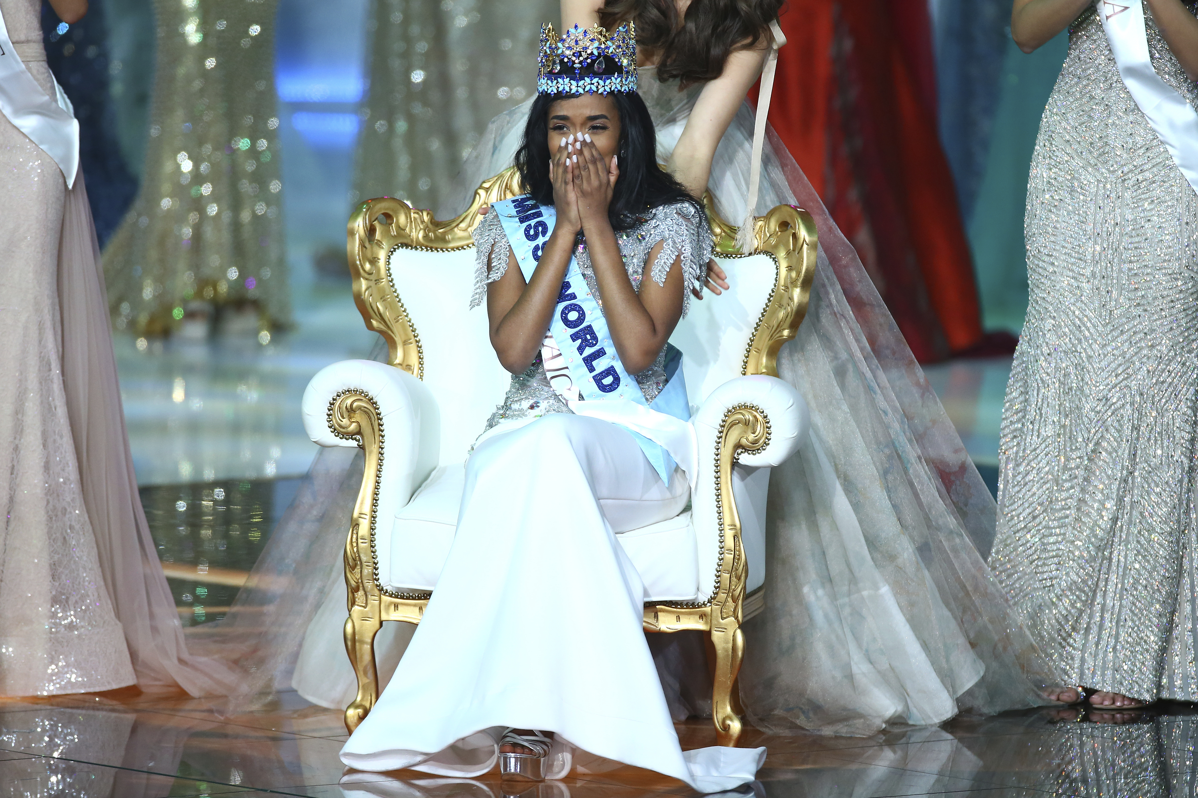 Winner of Miss World 2019, Toni-Ann Singh of Jamaica at the 69th annual Miss World competition at the Excel centre in London Saturday.