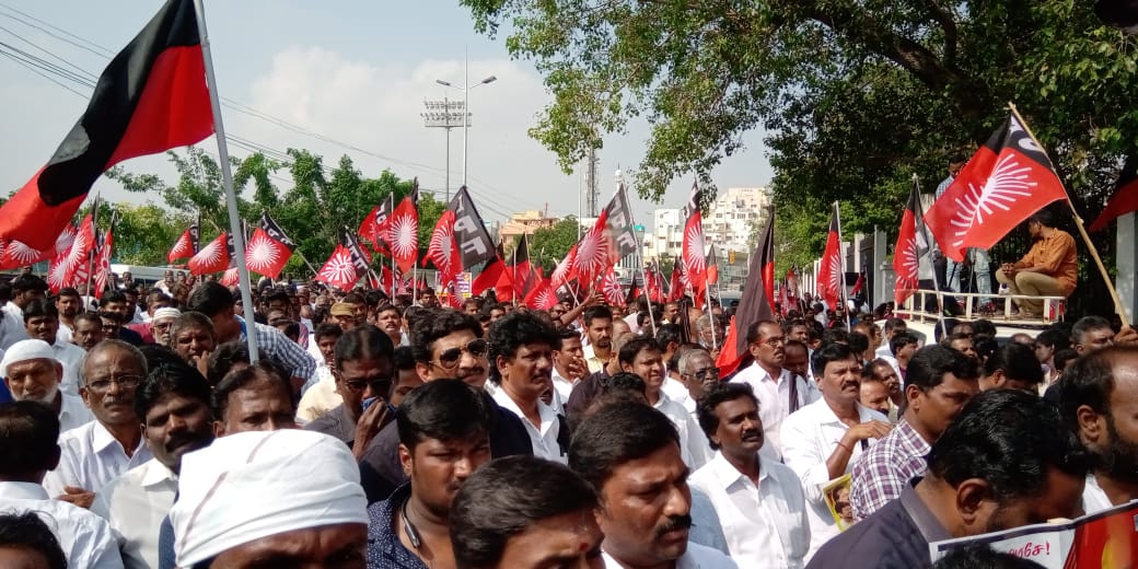 குடியுரிமைச் சட்டத்தை எதிர்த்து சென்னையில் திமுக கண்டன ஆர்ப்பாட்டம்