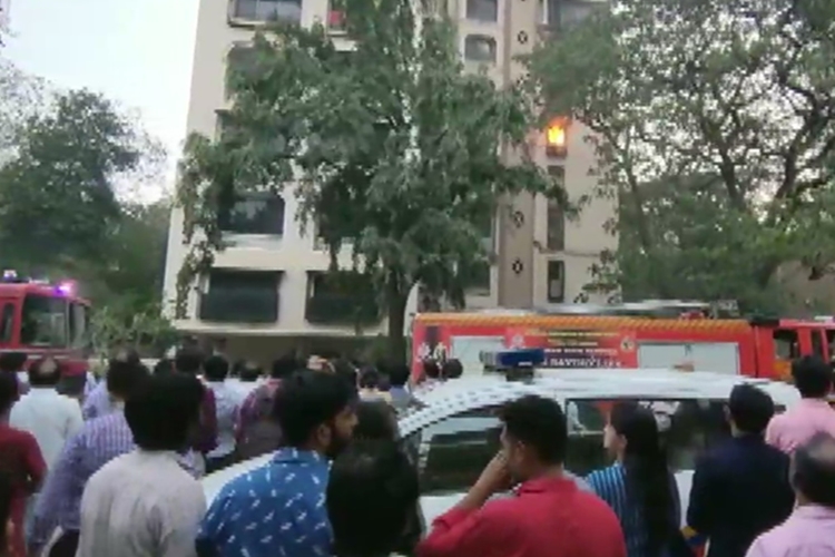 Fire at 10-storey residential building in Ghatkopar, Mumbai