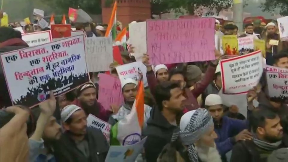 Protest near Red Fort