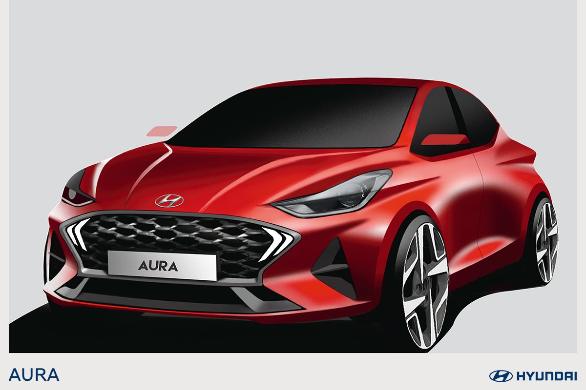 Hyundai Motor India unveiled its upcoming compact sedan Aura