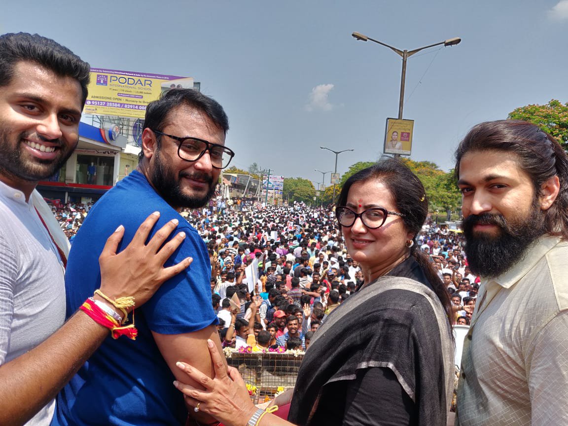 Darshan and Yash in Mandya Parliament election